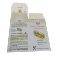 Caja Plegable Blanca de PP para Impresión, Empaque de Lujo para Cápsulas de Vitaminas, Caja Ecológica con Logotipo Personalizado, Impermeable y Reciclable para Medicamentos
