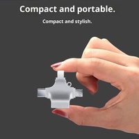 Adaptador OTG Tres en Uno, Compatible con Lectura de Datos de Memoria USB, Conector USB Universal, Convertidor Compatible con Teléfonos Móviles Android