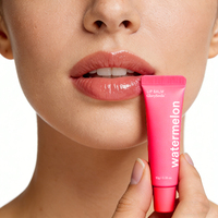 Baume à lèvres végétalien hydratant avec logo personnalisé, masque de nuit anti-rides pour les lèvres 10g, saveur fraise
