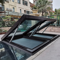 Puits de lumière sur mesure en aluminium pour véranda de villa, éclairage professionnel avec portes et fenêtres en PVC et verre acrylique, utilisation électrique