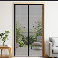 Moustiquaire magnétique moderne en polyester/fibre de verre pour porte, avec aimants silencieux et installation facile