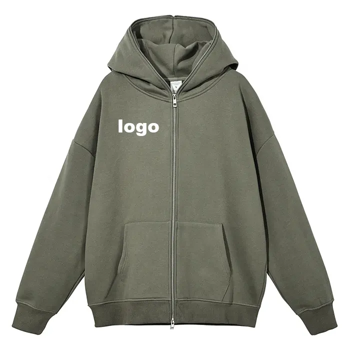 Vente en gros ODM/OEM de sweats à capuche pour hommes taille mini sweat à capuche en polaire avec fermeture éclair complète et logo personnalisé pour hommes et femmes