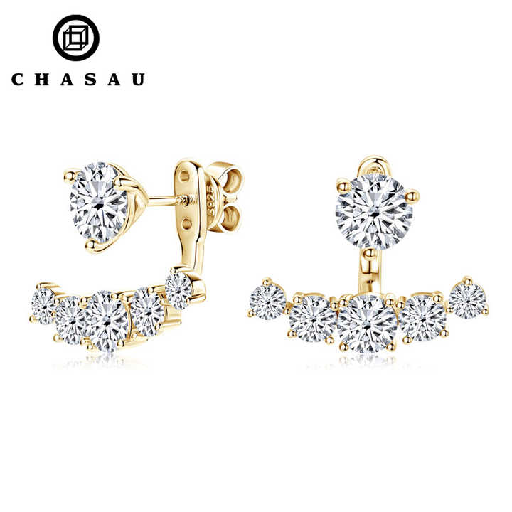 D Color VVS1 1ct Moissanite Stud Earrings 925 Sterling Silver Wedding Gift