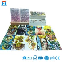 Производитель карточных игр, печать на заказ, карты оракула с лентой, карты Таро из золотой фольги