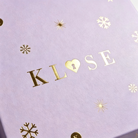 Boîte de calendrier de l'avent personnalisée en lilas, boîte à bijoux avec tiroirs numérotés en feuille d'or, boîte de compte à rebours de Noël, boîte en papier rigide