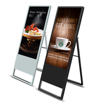 Lecteur multimédia numérique LCD portable pour affichage intérieur, fonctions d'animation de texte, Android CMS pour la publicité dans les magasins de détail et les centres commerciaux