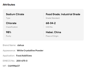 Food Grade Sodium Citrate Powder 98% Purity Acidity Regulator for Food Cosmetic Detergent - Product Image 6