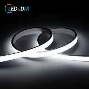 Extruded Waterproof IP67 480LEDS/M White Color 6500K Dimmable C0B Strip Led 8MM DC12/24V CRI90 Spotless FOB LED Strip