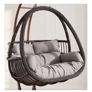 Chaise suspendue en rotin nordique de haute qualité intérieur extérieur balcon balançoire moderne <span class=keywords><strong>nid</strong></span> <span class=keywords><strong>d</strong></span>'<span class=keywords><strong>oiseau</strong></span> panier à oeufs pour parc salle de sport cour - Product Image 3