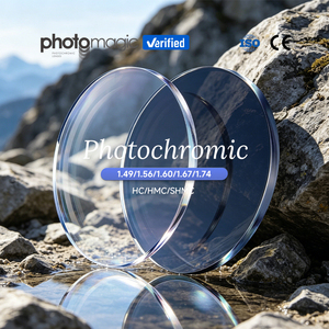 Lentilles optiques photochromiques Photomagic 1.56 grises pour lunettes de vue – Vente chaude directe usine - Product Image 1