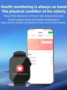 นาฬิกาข้อมืออัจฉริยะสำหรับผู้สูงอายุ พร้อมระบบแจ้งเตือนภัย GPS 4G SOS ตรวจจับการล้ม ดีไซน์แม่เหล็ก กันน้ำ IP67 หน้าปัดทรงเหลี่ยม พร้อมฟังก์ชั่นนาฬิกาปลุก - Product Image 5