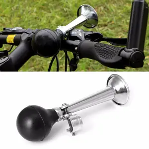 Xe Đạp Air Horn Kim Loại Retro Sừng Với Silicone Bóp Bóng Đèn MTB Road Bike Chuông Báo Động Bugle