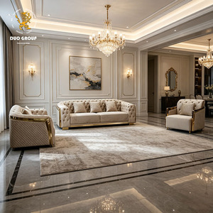 Sofás de Salón de Lujo, 1+2+3 Plazas, Tapizados en Terciopelo, Estilo Chesterfield, Juego de Sofás Seccionales Modernos para Sala de Estar - Product Image 1
