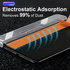 ฟิล์มกระจกนิรภัยแบบเต็มจอ พิมพ์ลายไหม ขอบเรียบ ความแข็ง 9H ป้องกันรอยขีดข่วน พร้อมกล่องติดตั้งอัตโนมัติ สำหรับ <span class=keywords><strong>iPhone</strong></span> - Product Image 3