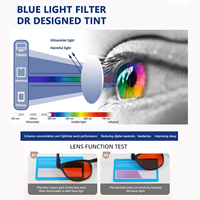 Kacamata Baca Anti-Blue Light Sunray Terbaru Fashion TR90 Bingkai Kotak Gelap Lensa Oranye Anti Sinar Biru untuk Pria dan Wanita
