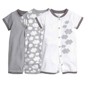 Summer Organic Baby Children Kids Short Sleeve <b>Romper</b> <b>Pajamas</b> Clothing - Product Image 1