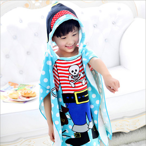 Toalla de bebé más barata, manta de dibujos animados para niño y niña, Poncho con capucha, toalla de <span class=keywords><strong>playa</strong></span> para nadar, Toalla de baño, albornoces, 100% de poliéster - Product Image 2