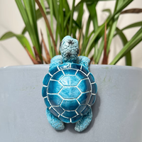 1 pièce Sculpture en résine de tortue marine, artisanat en résine, décoration suspendue pour jardin, cour et pot de fleurs