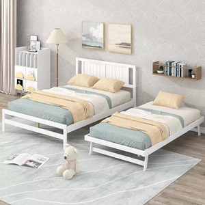 <span class=keywords><strong>Lit</strong></span> enfant simple en pin massif blanc avec <span class=keywords><strong>lit</strong></span> <span class=keywords><strong>gigogne</strong></span>, ensemble de meubles de chambre moderne et minimaliste, personnalisable pour filles, garçons et chambre d'amis - Product Image 1