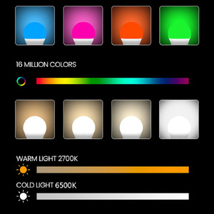Bombilla LED Inteligente Matter A60 - Compatible con Apple HomeKit y <span class=keywords><strong>Google</strong></span>, RGBCW 16M Colores, Luz Integrada con WiFi para un Hogar Bienestar - Product Image 4