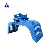 En stock : Grappin de tri fixe pour excavatrice, conforme CE, à livraison rapide, hydraulique, robuste, à dents durables, pour le tri des déchets