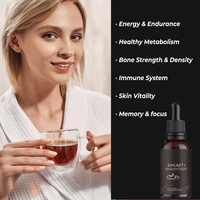 Gouttes de Shilajit Purifié de l'Himalaya, Acide Fulvique, Extrait de Résine Liquide Pure, Soutien Immunitaire pour Adultes, Fabrication OEM sous Marque Privée