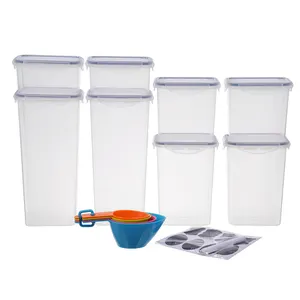 16pcs guangdong bpa airtight large food pantry organization rice, cereal containers storage set