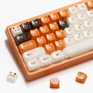 XVX Tastenkappen Niedliche Ragdoll-Katze MAO-Profil Koreanisch-Englisch Zweisprachige Mechanische Tastatur Tastenkappen-Set 148-Tasten Cartoon DIY Anpassbar - Product Image 1