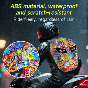 Sac à dos de moto étanche LED Knight, <span class=keywords><strong>coque</strong></span> rigide, sac de voyage, éclairage LED, sac à casque, sac à bandoulière, sacs de vélo, boîtes - Product Image 3