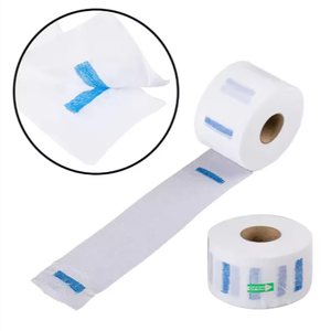 Vente directe usine – Bandes de cou jetables blanches extensibles pour barbier, rouleaux de papier pour la coupe de cheveux en salon - Product Image 1