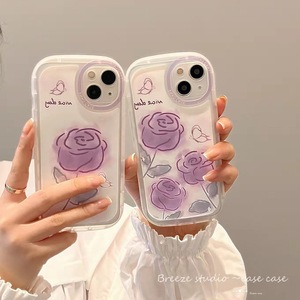 <span class=keywords><strong>Funda</strong></span> transparente de tpu <span class=keywords><strong>con</strong></span> flor púrpura para móvil, carcasa de batería para samsung s9 plus, xiaomi mi note 10/note 10 pro - Product Image 4