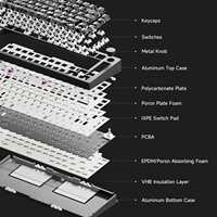 Clavier mécanique en aluminium MonsGeek M1 V5 Gasket Mount 82 touches, hot-swap, 75%, métal, RGB, pour jeux, avec bouton de volume
