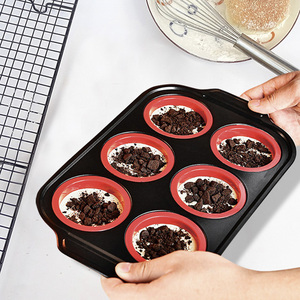 Ustensiles de pâtisserie personnalisés, moules à muffins 12 tasses, moule à gâteau en silicone antiadhésif - Product Image 4
