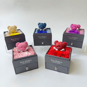 Inunion เก็บรักษาดอก<span class=keywords><strong>กุหลาบ</strong></span>จริงด้วยฉันรักคุณสร้อยคอ100<span class=keywords><strong>ภาษา</strong></span>ของขวัญสำหรับแฟนแม่ภรรยาคริสต์มาสวันวาเลนไทน์ - Product Image 4