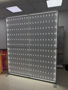 กล่องไฟทรงกลมขนาดใหญ่ 48 นิ้ว โครงอะลูมิเนียมชุบสีเงิน - Product Image 2