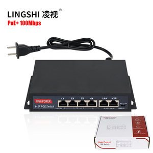 CKD/SKD 250m Distancia 4 puertos montaje en rack PoE Switch CCTV Red no administrada Ethernet PoE Switch 48V para cámara IP <span class=keywords><strong>Tplink</strong></span> - Product Image 1