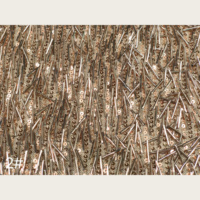 Tissu en dentelle de tulle G3100 transparent brodé de sequins et de perles lourds avec franges tubulaires, 5 couleurs, pour costumes de scène, robes de soirée, mariages