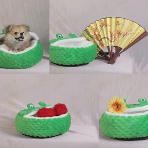 Alle Seizoenen <span class=keywords><strong>Eco</strong></span>-Vriendelijke Katoenvezel Cartoon Kat <span class=keywords><strong>Bed</strong></span> Grot Opvouwbaar Wasbaar Semi-Gesloten Hond & Kat Mode Modern - Product Image 5