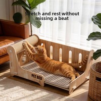 Lit inclinable moderne en bois pour chat, chaise longue de luxe pour animaux de compagnie, pour chats d'intérieur et petits chiens