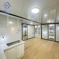 Maison mobile préfabriquée étanche de 20 pieds ou 40 pieds, 5 chambres, en acier léger, extensible, type conteneur