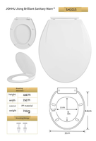 Exportation transfrontalière, haute qualité, prix bas, couvercle de siège de toilette en plastique PP moderne, vente en gros d'usine