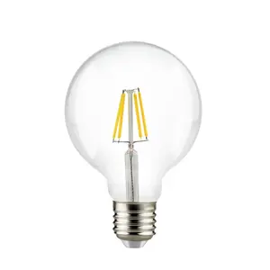 Chinese Factory Supplier 4W 6W 8W Glass E27 B22 Amber CCT Dimmable G80 LED Edison Filament Bulb