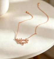 Collier avec nom personnalisé, collier avec nom gravé, bijoux avec nom personnalisé, collier en acier inoxydable imperméable