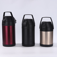 BORGE Bouteille isotherme à double paroi en acier inoxydable de grande capacité 2l 2.5l 3l, thermos pour l'extérieur, pot à café