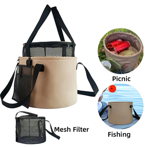 Seau pliable 20L avec filtre pour le <span class=keywords><strong>camping</strong></span>, la randonnée, la pêche, le lavage et le pique-nique. - Product Image 5