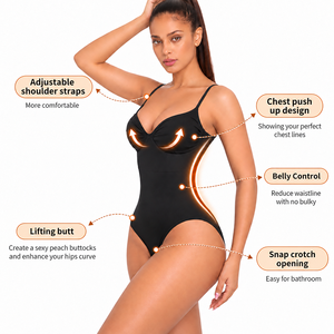 <span class=keywords><strong>Body</strong></span> sculptant intégral sans couture, effet ventre plat et remonte-fesses, maintien moyen, une pièce - Product Image 5