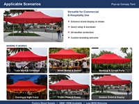 Tente professionnelle pour salon professionnel, auvent instantané, tente d'exposition imperméable, personnalisable pour événements
