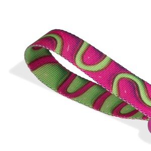 สายจูงสุนัขแบบปรับได้ H3D ลายเจลลี่สีชมพูเขียว - Product Image 5