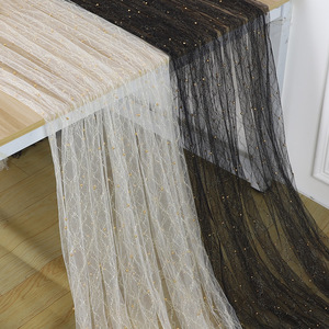 Chemin de table en gaze de coton multicolore pour décoration de fête d'anniversaire, léger et durable, en tissu gazeux de nylon - Product Image 1