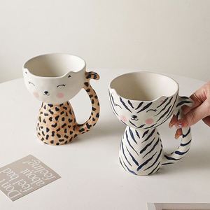 In ceramica Cartoon <span class=keywords><strong>Cat</strong></span> tazza da caffè con impugnatura a mano eco-friendly per microonde e lavastoviglie regalo aziendale per uso ufficio o bar - Product Image 6
